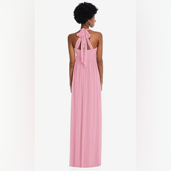 NEW - DESSY - 1564 TIE DRESS - PEONY PINK - SIZE L - Picture 5 of 7